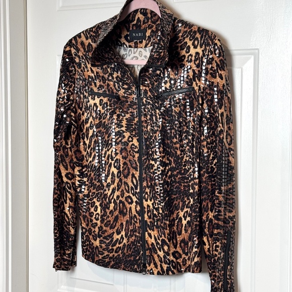 Ladies Nabi Animal Print Zip Jacket - Picture 1 of 7